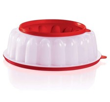 Tupperware Large Jel-Party Round Mold 6 Cup Red New