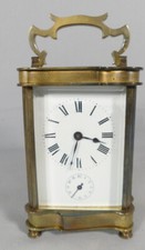 Brass Ringtone Travel or Officer Clock, Early 20th Century Era