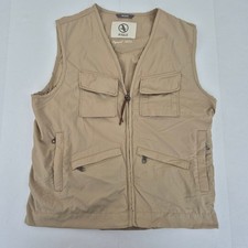 AIGLE Fishing Gilet Medium Beige Men's Polyamide Utility Lined Outdoor Vest