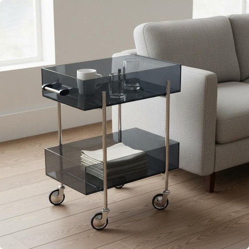 Table roulante acrylique - table,