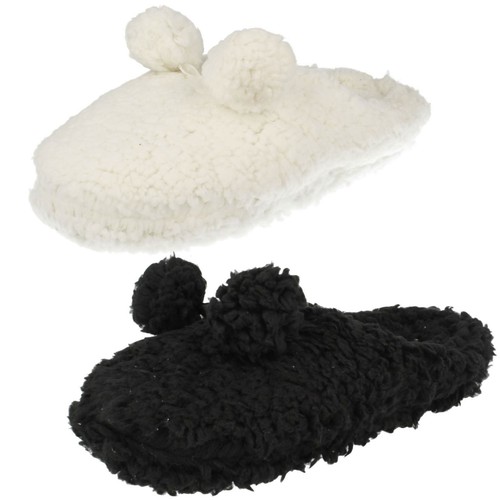 Pantoufles eaze fluffy - pom, pom