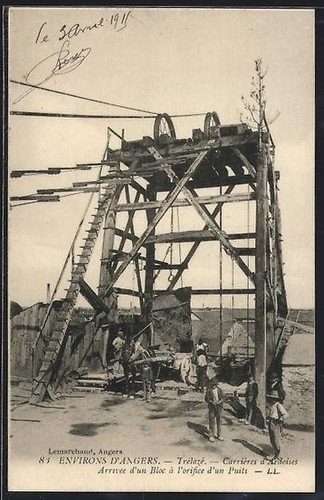 Cpa trélazé carrières - cpa,