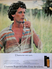 PUBLICITÉ DE PRESSE 1982 EAU DE TOILETTE ROGER & GALLET - L'HOMME EST RARE