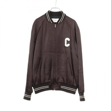 CELINE C Logo Souvenir Teddy Blouson 2V83G1641 Rayon Brown Used Women #36