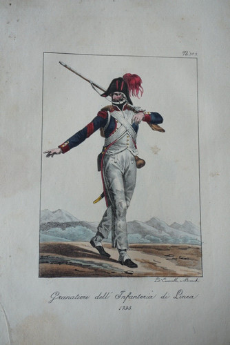 Litho couleur costume portrait - litho,