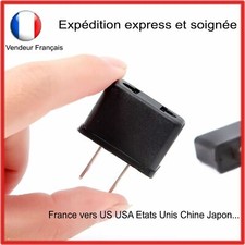 Adaptateur de voyage pour prise électrique française vers prise américaine USA