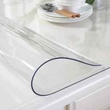 PVC Transparent Table Cover Tablecloth Mat PVC Waterproof Soft Glass Tablecloth
