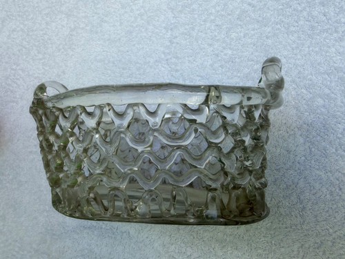 Corbeille verre soufflé filé