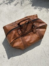ANCIEN SAC DE VOYAGE EN CUIR
