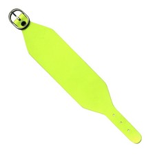 Bracelet cuir blanc -L- jaune