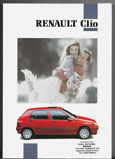 Renault Clio 1991-1992 UK Market Foldout Sales Brochure RL RN RT S Baccara 16v