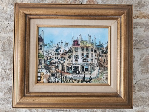 Tableau huile sur - toile, rue