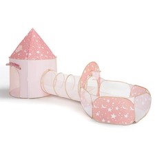 Tente de Jeu 3 en 1 pour Enfants avec Tunnel et Piscine à balles, maisonnette...