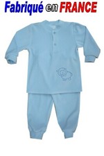 Pyjama velours 2 pièces de 2 ans à 8 ans (ciel) NEUF - GHIMI