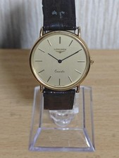 Longines Quartz Gold Dial Watch for Parts or Repair Boy Size 31mm