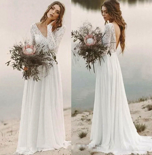 Mingda white lace line - lace, a-line