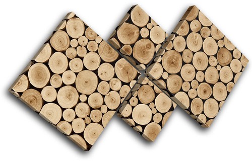 Teak wood log - teak, bark