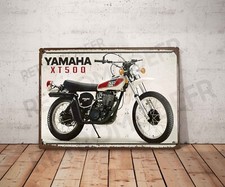Plaque métal vintage Yamaha XT500 Enseigne Garage Décoration moto Déco atelier