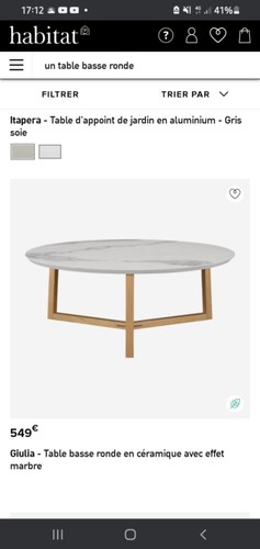 Table basse ronde giulia - basse,