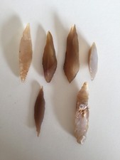 6 pointes de flèches silex
