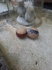 anciennes boules en bois jeux art populaire