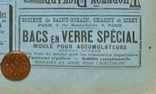 GLASS TRAYS "ST GOBAIN CHAUNY CIREY " ADVERTISING 1897