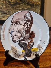 Très Rare  Assiette Faience Longwy XIX ème Caricature andré gill
