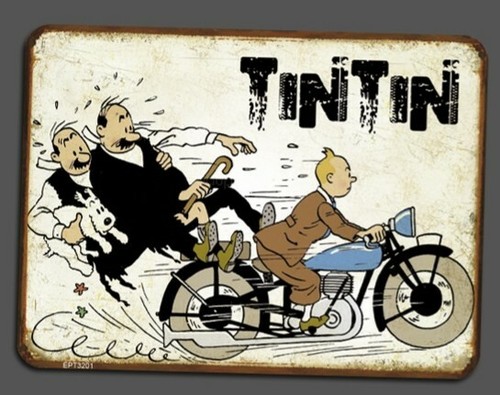 Plaque métal vintage - , tintin