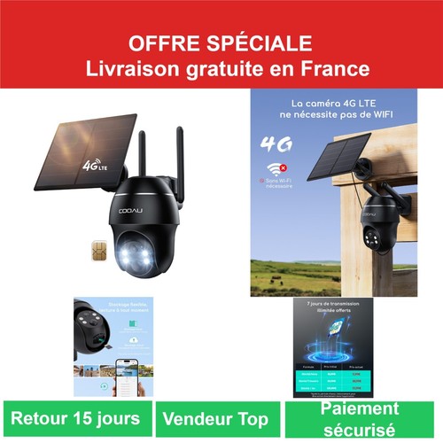 Cooau caméra surveillance - caméra,