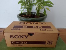 Vintage SONY C-30 Blank Audio Cassette Tape Factory Box Japan. Ultra RARE *Read*