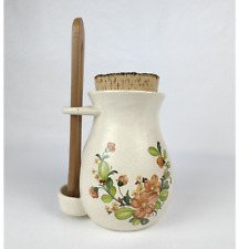 Sandstone Pickle or Pickle Pot with Wooden Clamp and Cork Stopper 