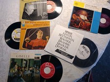 Lot 5 disques vinyle 45T Classique – Brahms, Liszt, Adam, Scarlatti, etc. –...