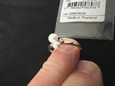 Bague perle de culture authentique PANDORA argent 925 taille 60 (9