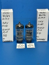 PHILLIPS MINIWATT E81CC 6201 12AT7 SQ SPECIAL QUALITY GOLD PINCHED WAIST TUBES