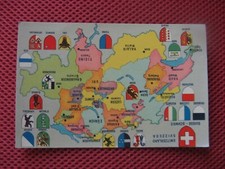 ++"1176"    CPA SUISSE   CARTE DES CANTONS SUISSE