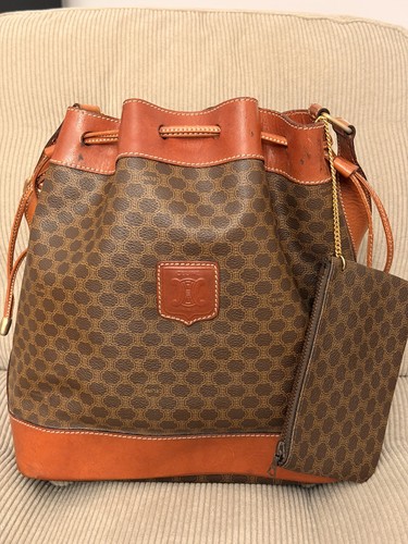 Sac seau celine macadam toile - sac,