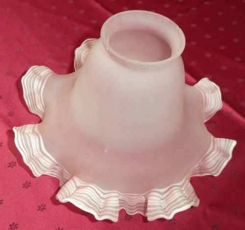 Ancienne tulipe verre opaline - verre,