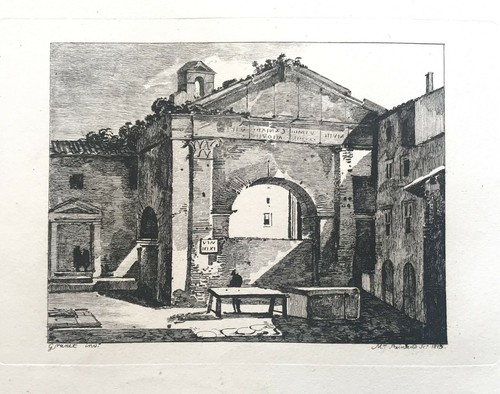 Portique rome dessin de - un, à