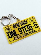 KEYRING - License Plate - NEW YORK - USA Souvenir, Vintage 1970s