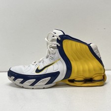 Nike Shox White Yellow Two Tone Athletic Shoe Men 8.5