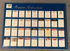 Chateau Mouton Rothschild Wine Labels 1945-80 Picasso Dali Warhol Framed Poster