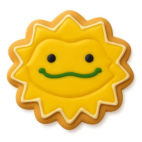 Smiling pogona head cookie - pogona,