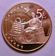 9 Denmark ★★★ 5 E (Euro) 2002 UNC ★★★ PRØVE PATTERN Trial Sample Essai Prueba