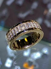2Ct Round Simulated Moissanite Eternit Engagement Ring 14K Yellow Gold Plated