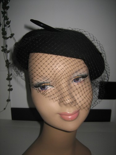 Ancien chapeau feutre noir - chapeau,