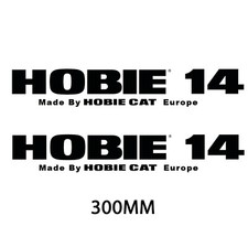 HOBIE CAT 14 Made Europe BOATS LOGO 300mm 12 INCH VINYL DECAL / STICKER PAIR