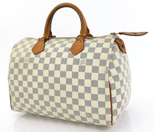 Authentic LOUIS VUITTON Speedy 30 Damier Azur Boston Hand Bag Purse #61319