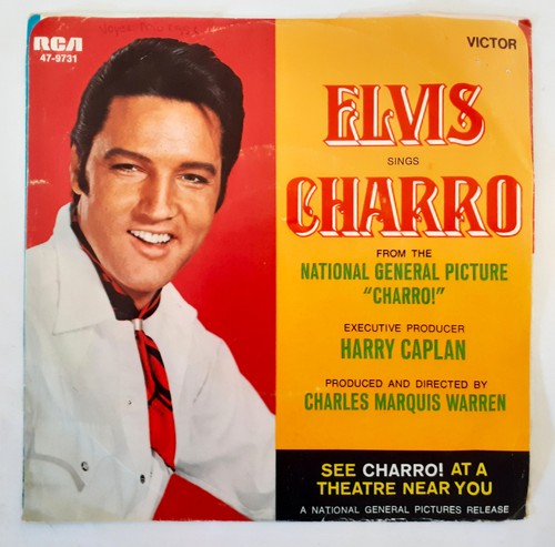 45t elvis presley charro - presley-, /