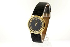 Montre En Cuir Vintage Pour Homme Movado Gentry Or Rose Acier Noir Et Or