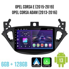9" Car Stereo Vauxhall Corsa E Adam CarPlay WiFi Android 13 GPS Sat Nav 6+128GB | XT596